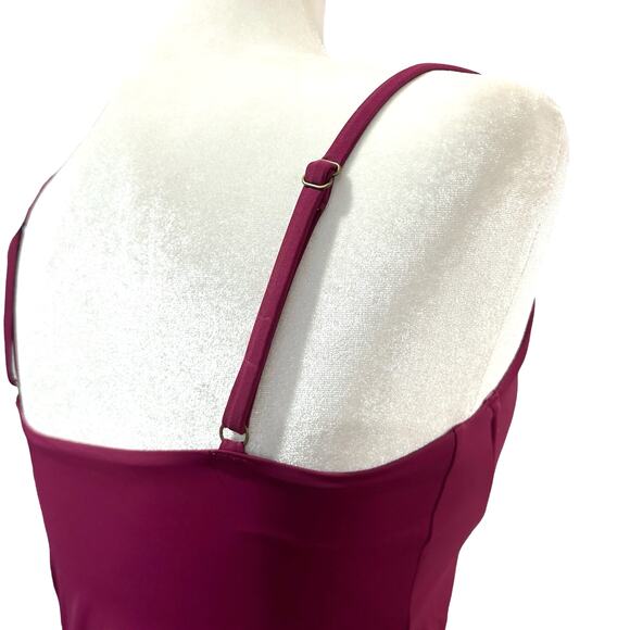 Andie The Canary Tank Top Medium Plum Purple Sweetheart Neck Adj Straps NWT - Picture 6 of 13